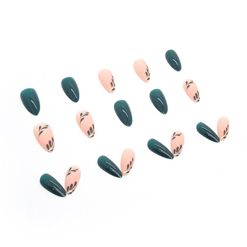 24P/Set Medium-length Almond P - Nail Art Pink 评论和价格