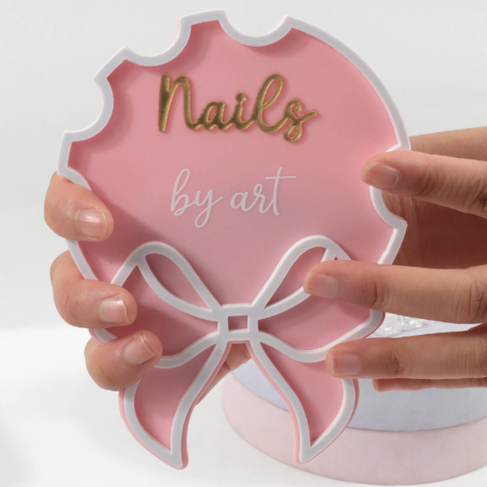 Nail Art Sign Pink Ribbon Bow  - Nail Art Pink 评论和价格