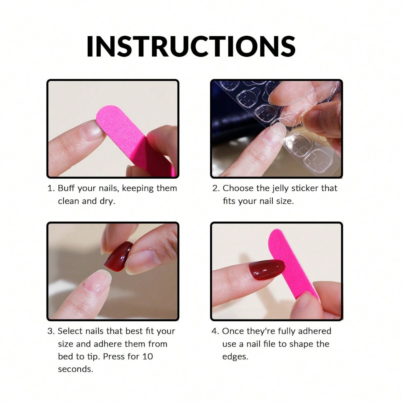 10pcs Medium Almond Nude Pink  - Nail Art Pink 评论和价格