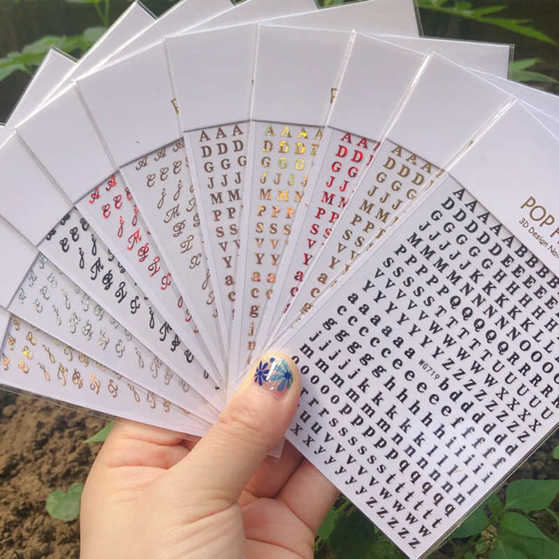 1PCS New English Alphabet Nail - Nail Art Quotes 评论和价格
