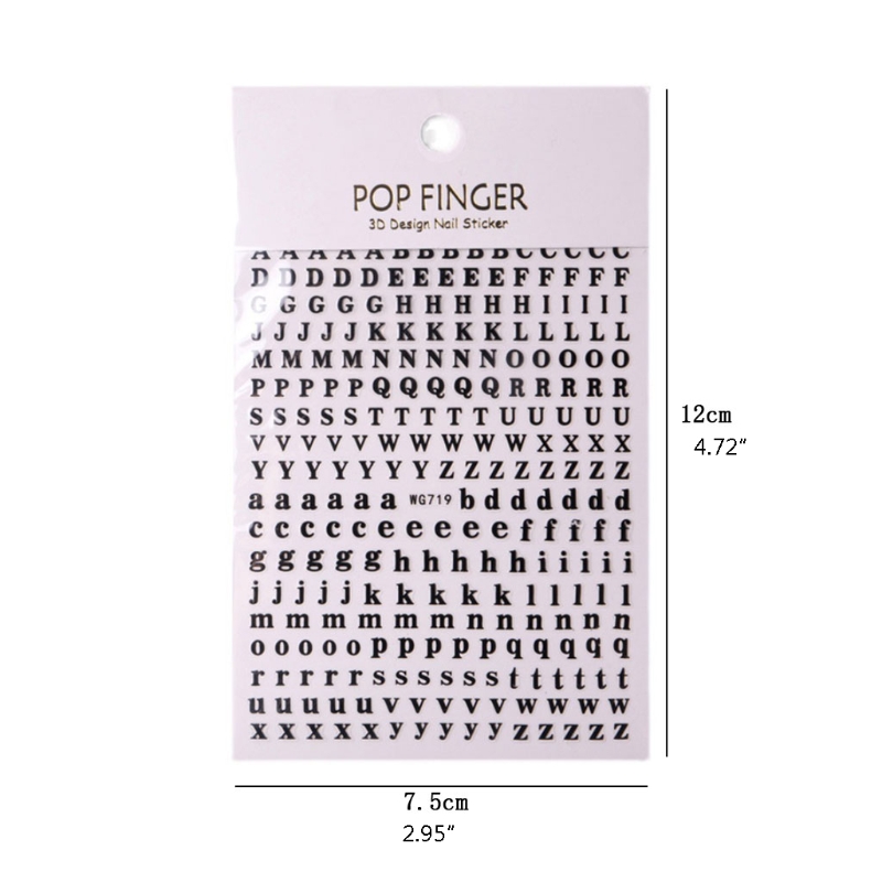1PCS New English Alphabet Nail - Nail Art Quotes 评论和价格
