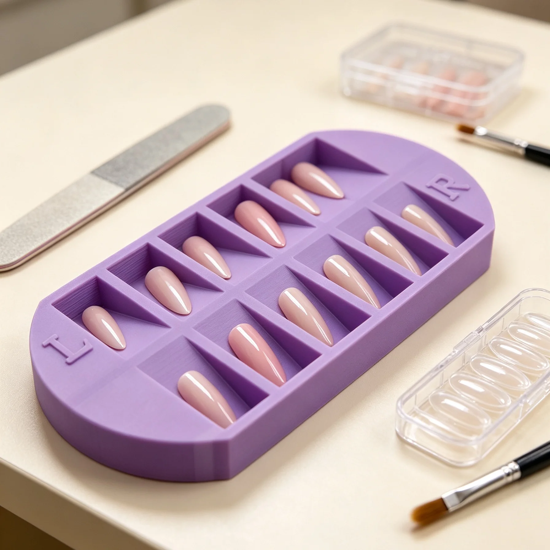 8-Grids Nail Tip Storage Tray  - Nail Art Quotes 评论和价格