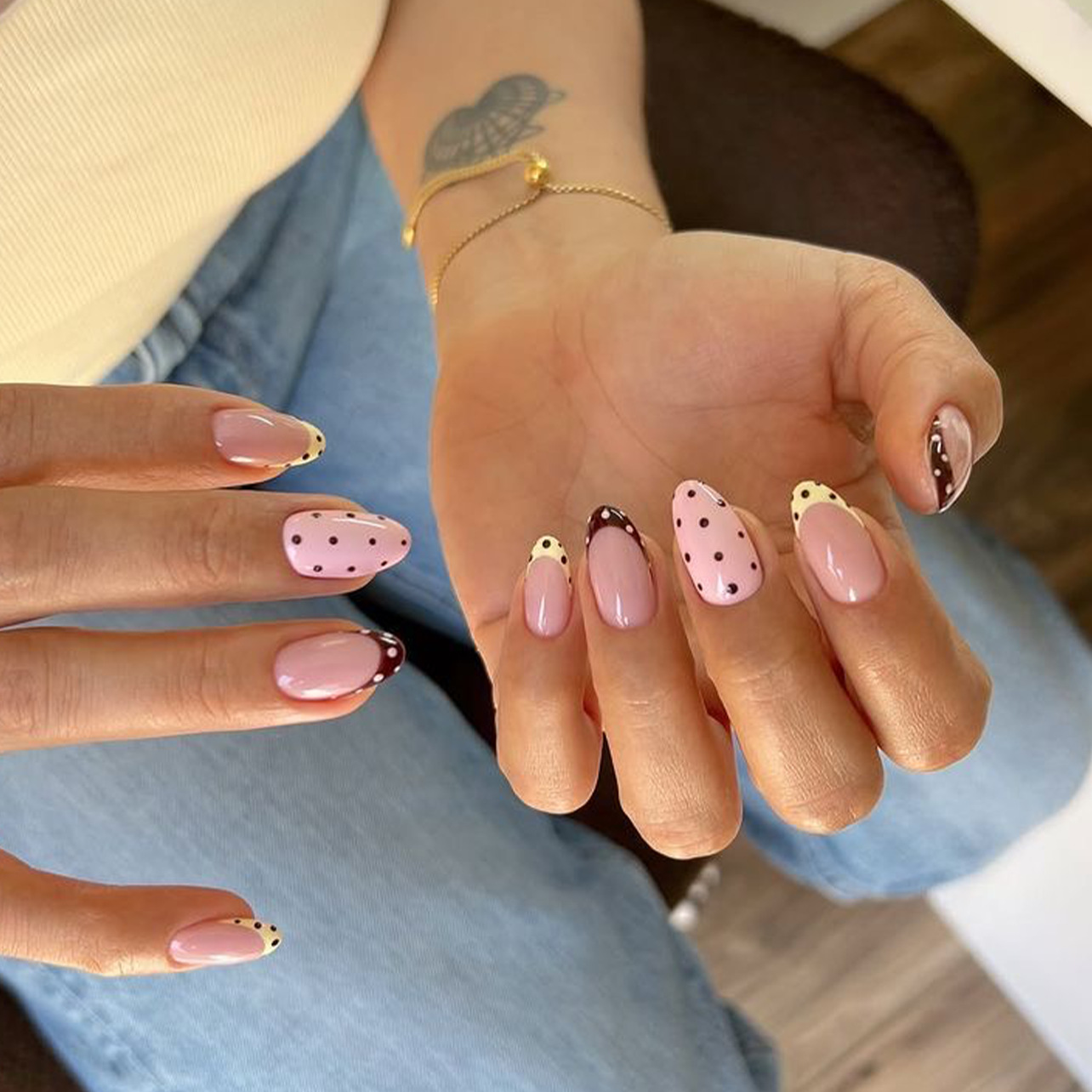 24Pcs Almond False Nails Sets  - Nail Art Pink 评论和价格