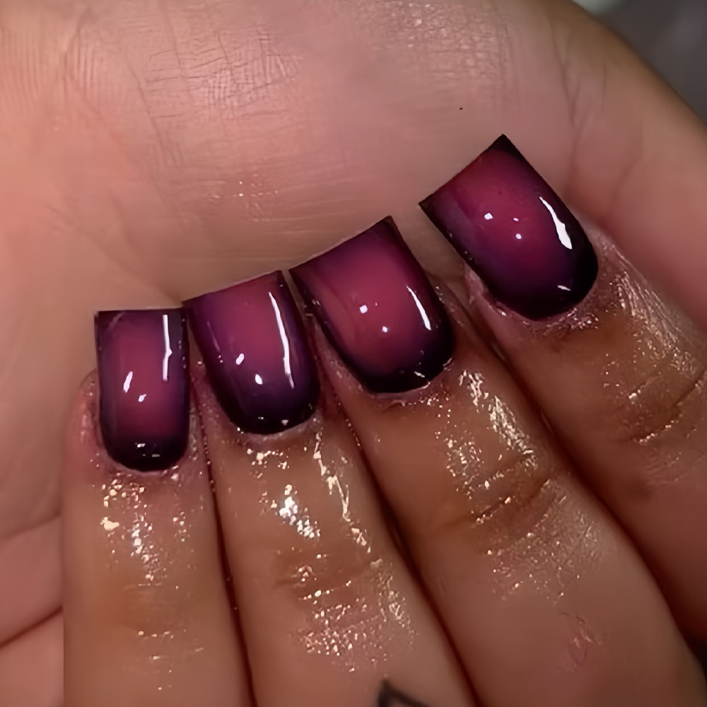 Short Square fake nails for wo - Nail Art Pink 评论和价格