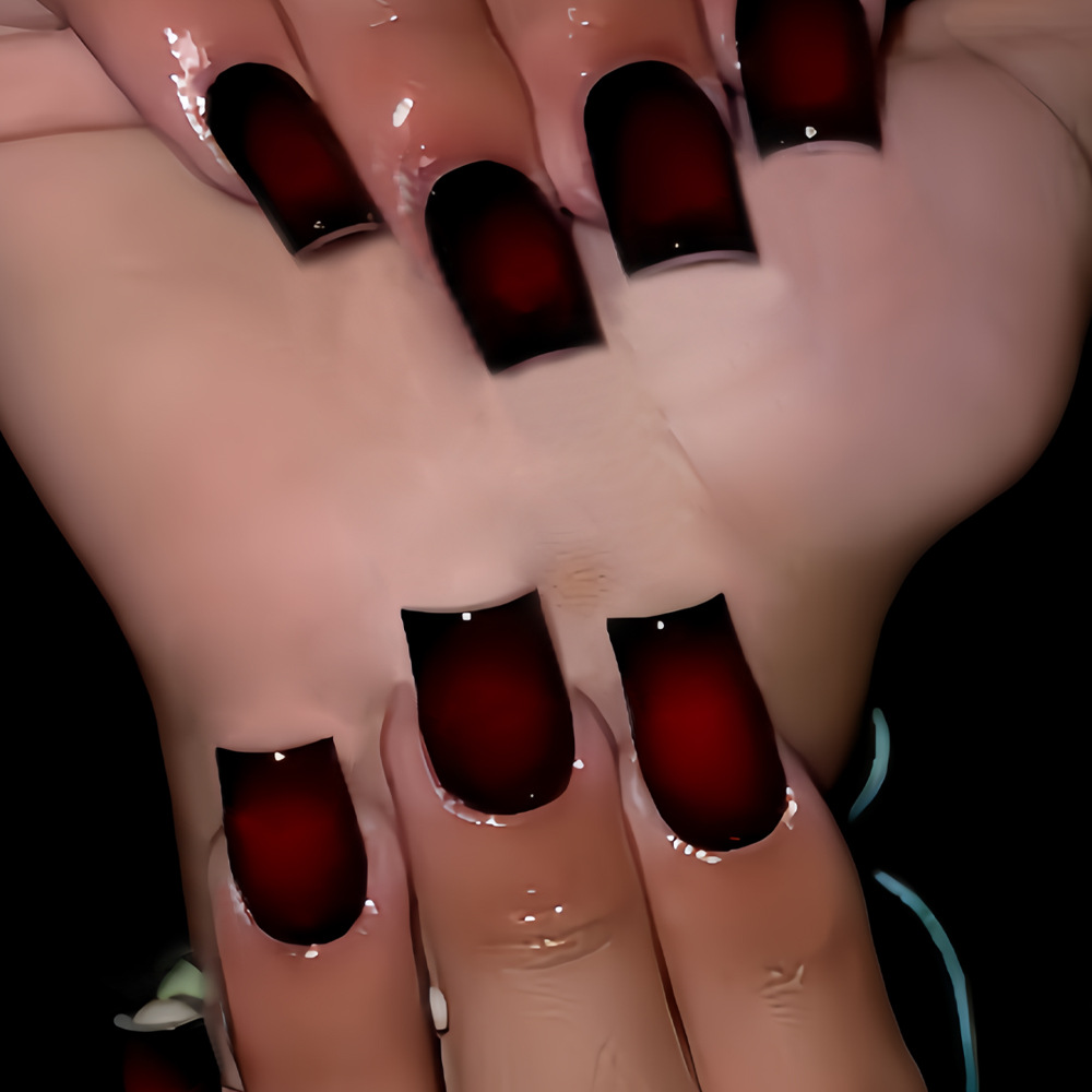 Short Square fake nails for wo - Nail Art Pink 评论和价格