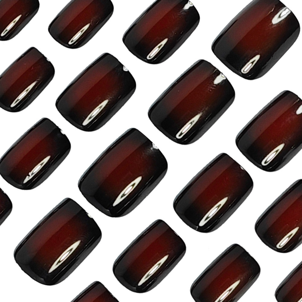Short Square fake nails for wo - Nail Art Pink 评论和价格
