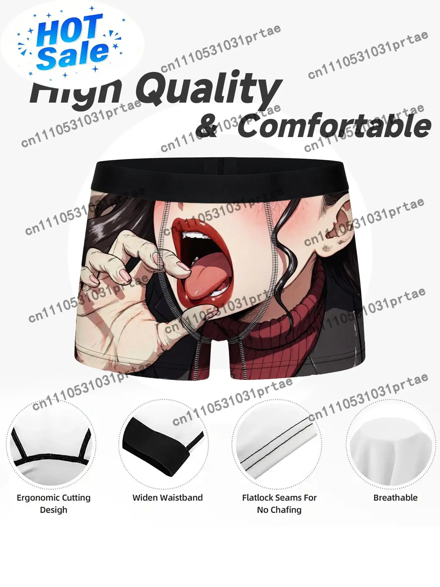 Men's Anime Manga Boxer Briefs - Nail Art Pink 评论和价格