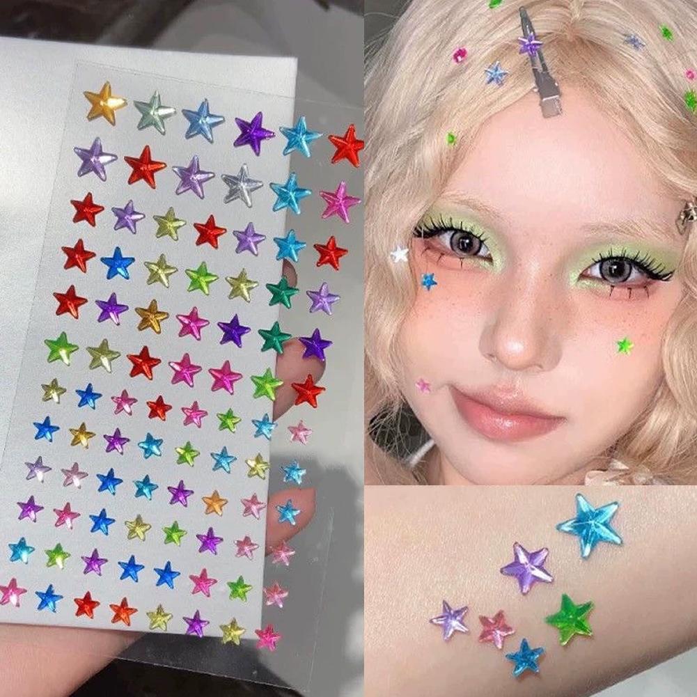Self-Adhesive Face Rhinestones - Rhinestone Nail Gem 评论和价格