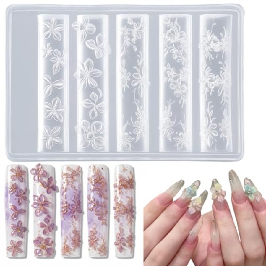 3D Flowers Nail Mold, Flower S - Nail Art Elegant 评论和价格