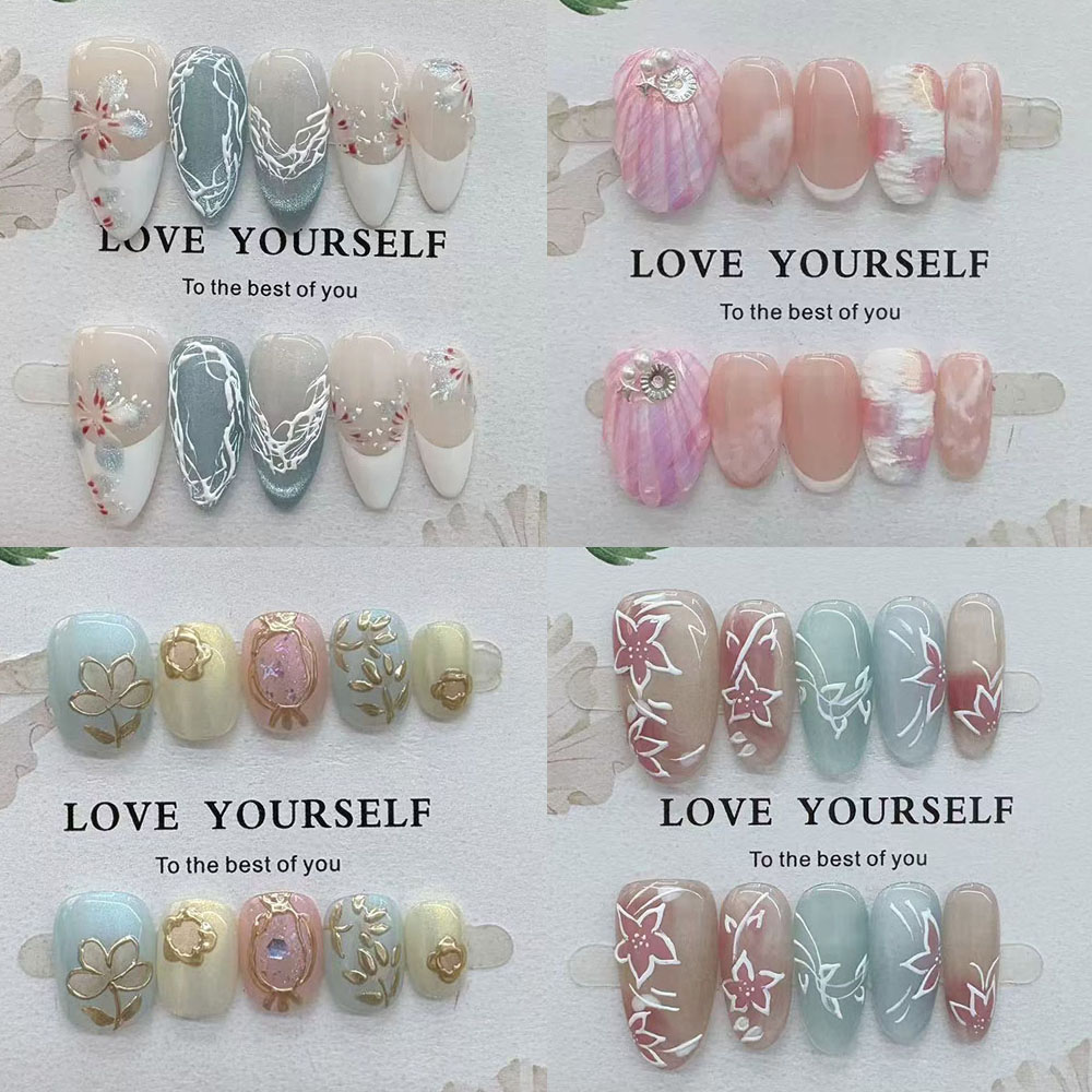 Gentle Elegant Hand Drawn Flow - Nail Art Elegant 评论和价格