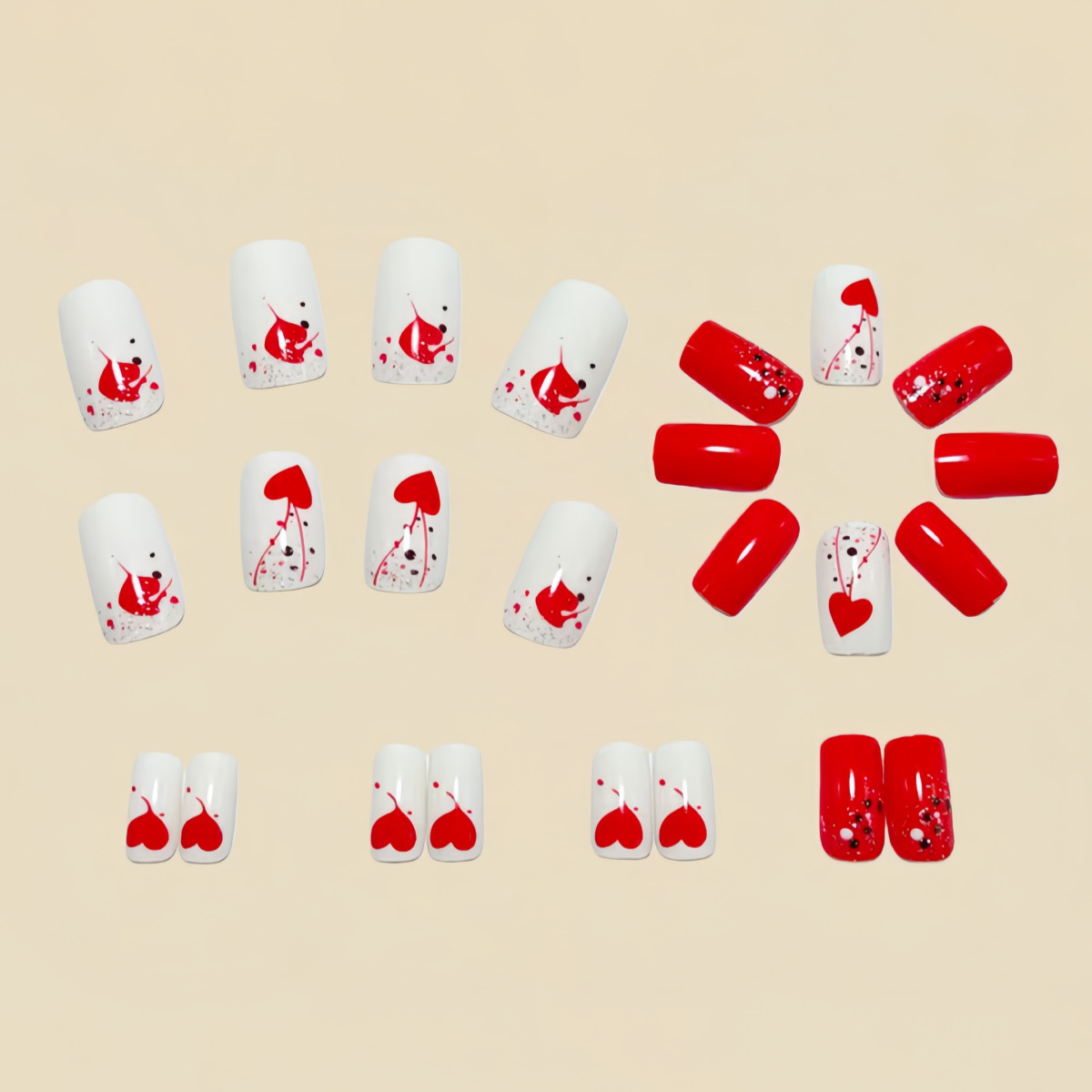 Short Medium fake nails for wo - Nail Art Pink 评论和价格