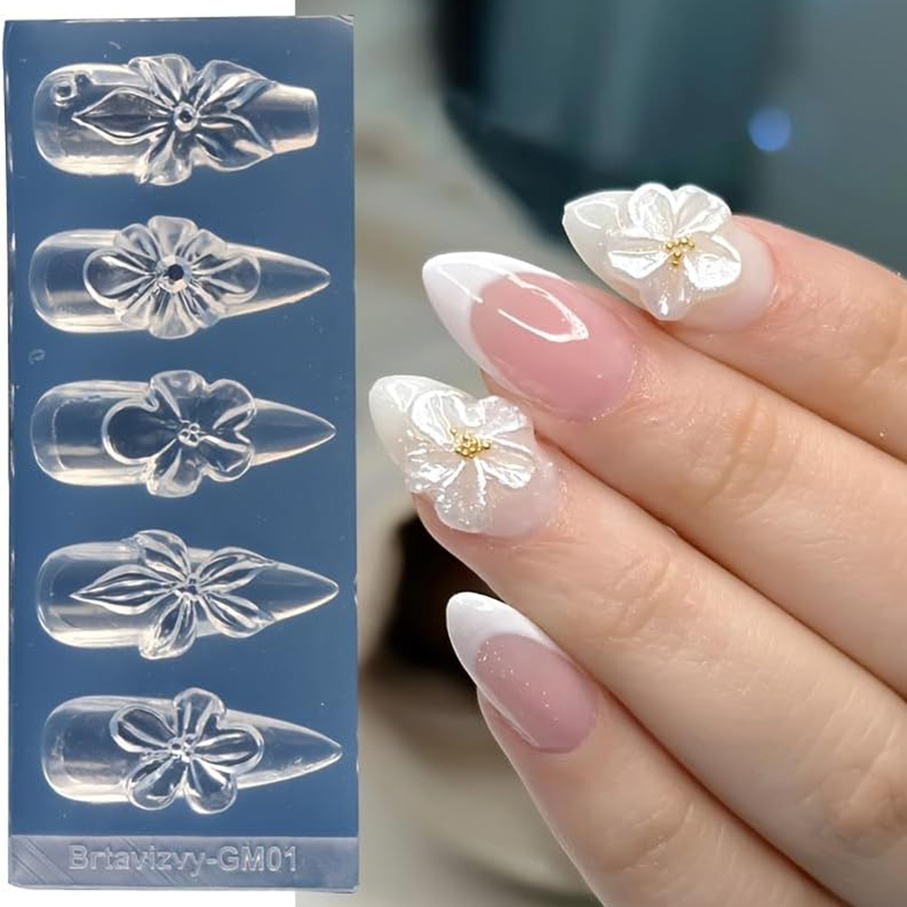 Floral 3D Nail Art Silicone Mo - Nail Art Elegant 评论和价格