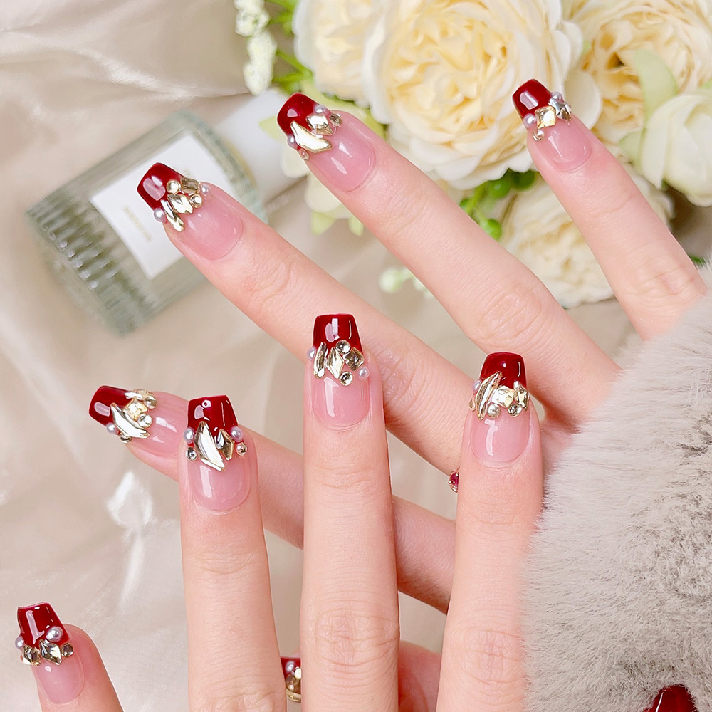 10pcs Short Trapezoid Handmade - Nail Art Elegant 评论和价格