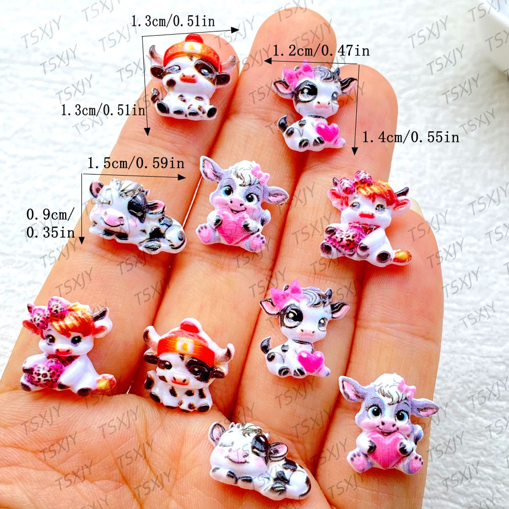 50Pcs Cute Mini  Cartoon color - Nail Art Xmas 评论和价格