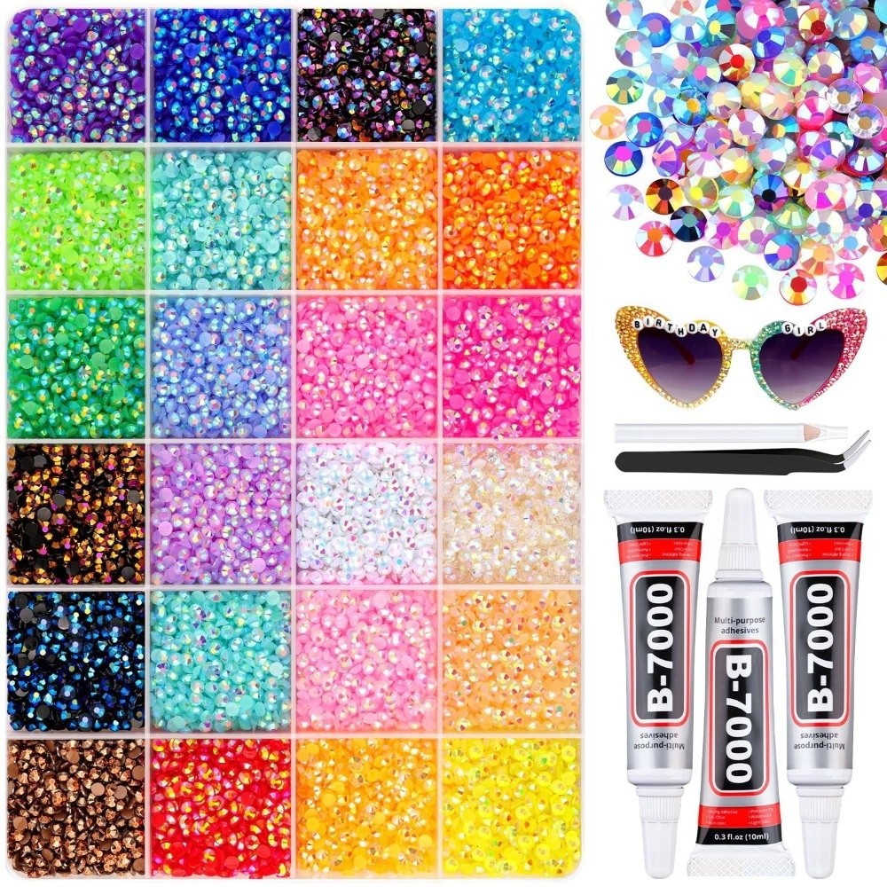 Multicolor Resin Rhinestone Ki - Rhinestone Nail Gem 评论和价格