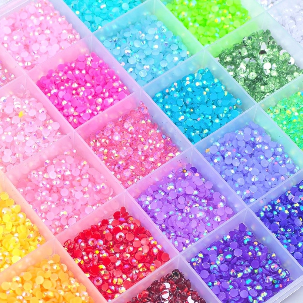 Multicolor Resin Rhinestone Ki - Rhinestone Nail Gem 评论和价格