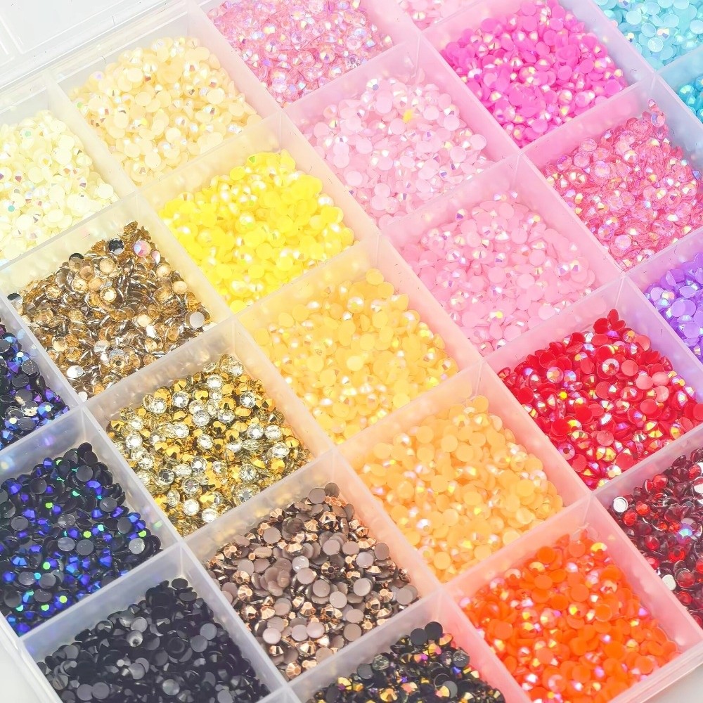 Multicolor Resin Rhinestone Ki - Rhinestone Nail Gem 评论和价格
