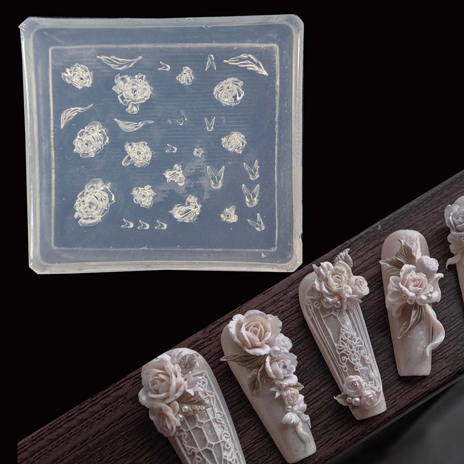 Elegant Rose Flower Nail Art S - Nail Art Elegant 评论和价格