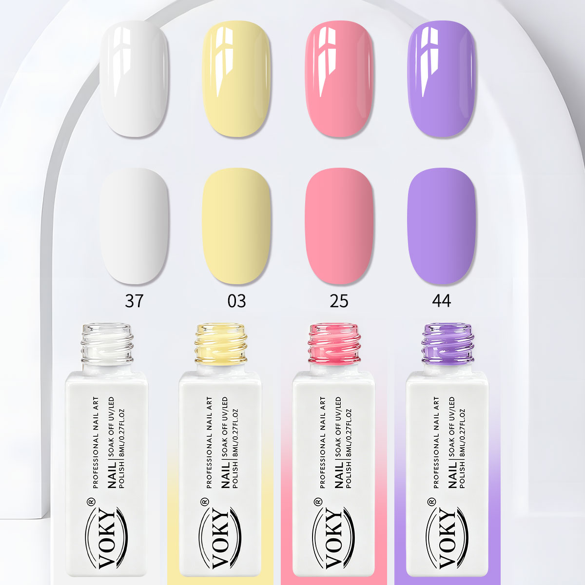VOKY 4-piece macaron elegant s - Nail Art Elegant 评论和价格