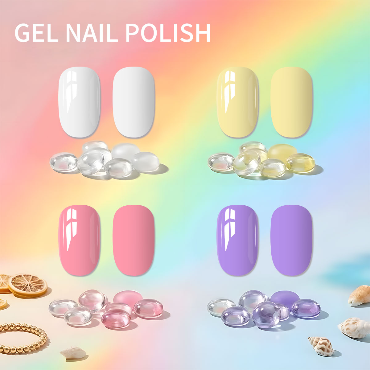 VOKY 4-piece macaron elegant s - Nail Art Elegant 评论和价格